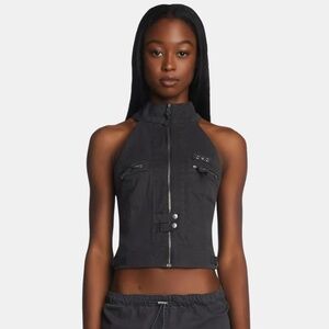 Jaded London Vintage Grey Cargo Halter Neck Top